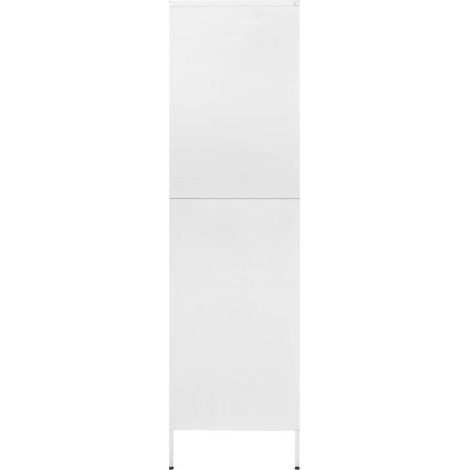 vidaXL Garderobe Weiß 90x50x180 cm Robustes Stahl