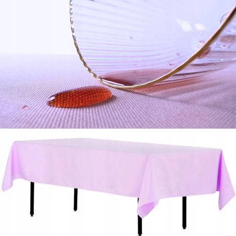 Fleckenabweisende, rechteckige Tischdecke, dickes Polyester, 280 x 170 cm, Lavendel