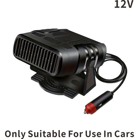 Souffleur d'air chaud 12 V/24 V pour véhicule 2 en 1 : économie d'énergie, chauffage ou refroidissement rapide, réglable à 360 degrés (1/5)