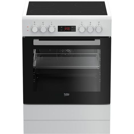 Cuisinière vitrocéramique 72l 4 feux blanc - Beko - FBE67300WCS