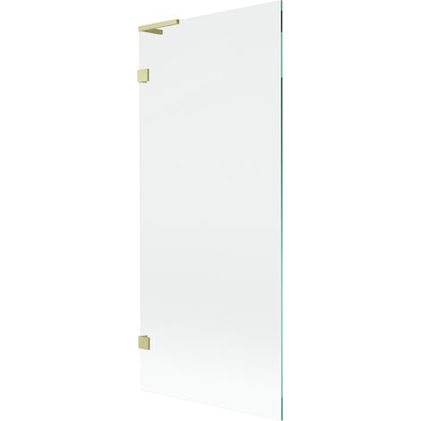 Paroi de baignoire 1 volet Mexen Lunar L, 80 x 150 cm, transparent, or brossé - 897L-080-000-55-00 (1/5)