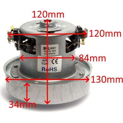 SKL motore 230V 1400W 120mm aspirapolvere Samsung Philips Imetec Necchi Sekom (1/4)