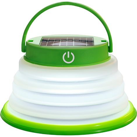 Lámpara solar retráctil, impermeable y plegable para tiendas de campaña, lámpara LED portátil recargable para camping con asa, ideal para emergencias, montañismo y pesca. (1/5)