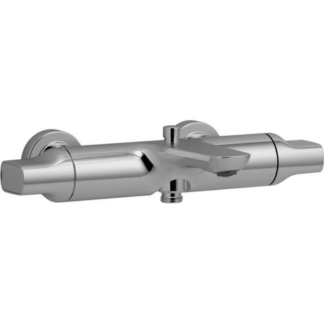 Jacob Delafon – Mitigeur thermostatique de baignoire mural chrome – Entraxe 150mm – Débit 21 l/mn – Cartouche thermostatique – Inverseur automatique verrouillable (1/3)