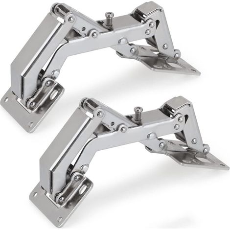 Beijiyi – Lot de 2 charnières invisibles pour porte placard – Acier inoxydable – Angle d'ouverture 170° – Vis incluses – Pour meubles cuisine