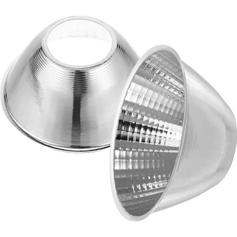 Ecleanfy - Lot de 2 réflecteurs pour lampe torche LED avec diffuseur de lumière haute luminosité, idéal pour les aventures en plein air [D] Argent 13,00 x 13,00 x 4,00 cm (1/4)