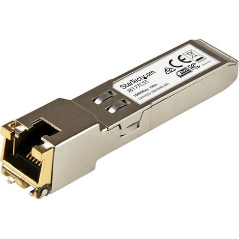 StarTech Startech.com Gigabit RJ45 Copper SFP Transceiver Module - HP J8177C Compatible - SFP (Mini-GBIC)-Transceiver-Modul (entspricht: HP J8177C) - Gigabit Ethernet - 1000Base-T - RJ-45 / SFP (mini- (1/5)