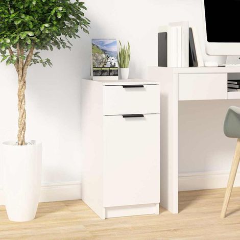 vidaXL Desk Cabinet White 33,5x50x75 cm Engineered Wood (1/5)