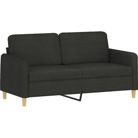 Canapé à 2 places,Sofa pour Salon,Banquette Noir 140 cm Tissu CFW291608 (1/5)