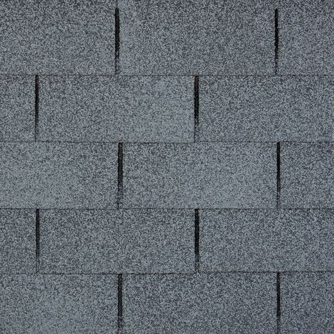 Timbela – Bardeaux bitumineux TRIO gris 3 m² – Matériau fibre de verre – Étanchéité optimale – TGREY (1/2)
