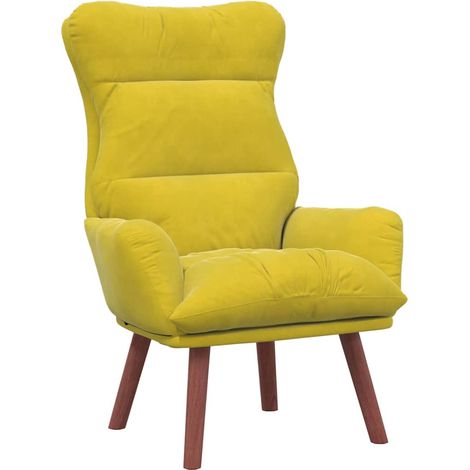 Silla Relax Amarillo 69 x 74 x 93 cm Terciopelo vidaXL (1/5)