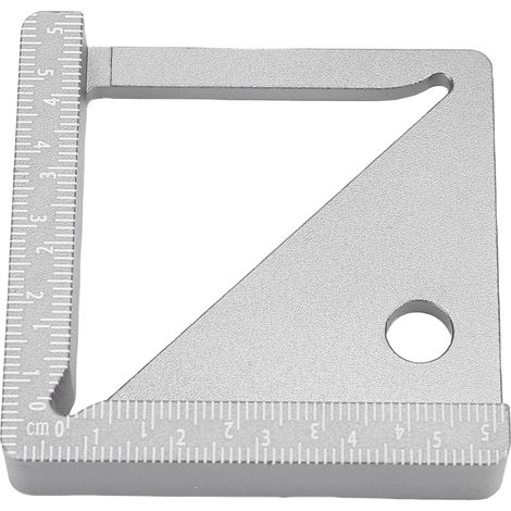 Règle de mesure pour le travail du bois, alliage d'aluminium, mesures de hauteur, de largeur et de diamètre, marquage d'angle linéaire multifonctionnel (1/5)