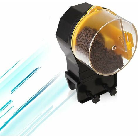 Mangeoire Intelligente pour Poissons d'Aquarium, Alimentateur de Minuterie de Réservoir d'Aquarium de Vacances, Distributeur Programmable de Nourriture pour Poissons (Jaune), (1/5)