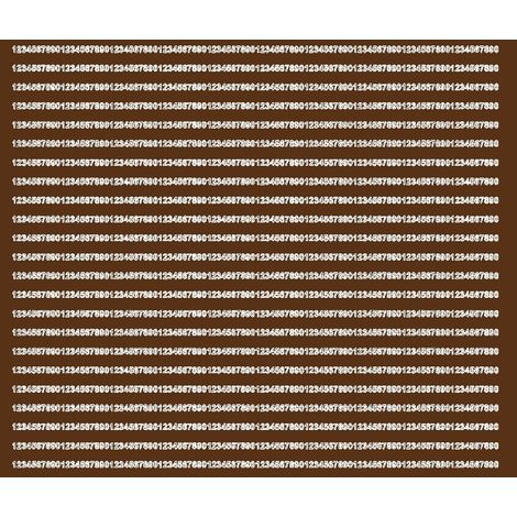 Adesivi numerici autoadesivi da 3 mm, colore marrone opaco. (1/3)