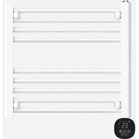 Sèche-serviettes électrique 300 W Blanc 3 modes 54 x 52 cm Série Scuti (1/2)