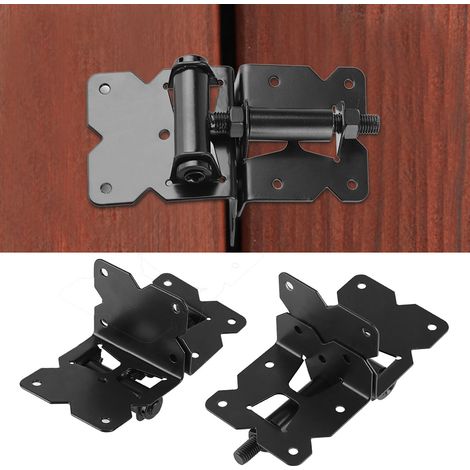 Lot de 2 charnières en acier inoxydable pour portail et porte de jardin - Accessoires de quincaillerie de jardin (1/5)