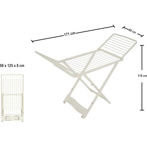 Stendino Stendibiancheria in Plastica antiruggine 194x108x58 cm COLOMBO (1/4)
