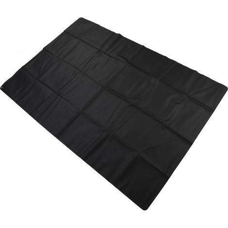 Tapis de mise à la terre ultra large en cuir PU, réduit l'anxiété, avec cordon de 5 m (16,4 pi), noir. (1/5)