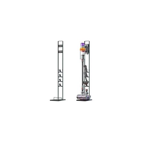 Support daspirateur pour Dyson V12 Detect Slim Absolute – Fixation station de chargement – Aluminium gris foncé – Dimensions 22x29x127cm (1/4)