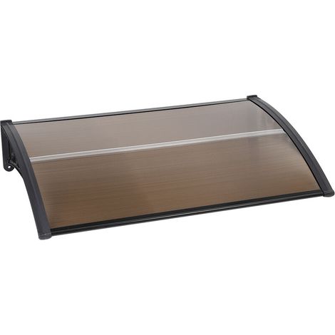 Auvent de Porte Marron Store Marquise Solaire abri banne entrée Ombre Protection 100150 cm (1/5)