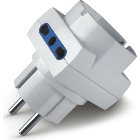 Scame adattatore spina franco/tedesca 2xbiv+1xp bianco 146.362