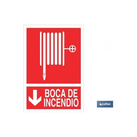 Cartello luminescente 420x297mm segnale di emergenza idrante antincendio rivolto verso il basso