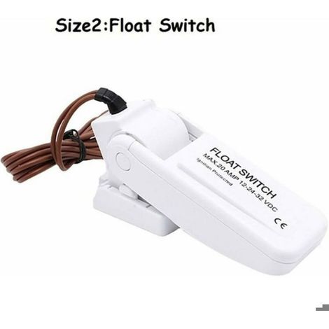 Interrupteur À Flotteur - 12 V 24 V 32 V - Pour Pompe À Eau De Cale - Bateau Yacht Caravane - 14 A - Câble 18 AWG - Sans Mercure (1/5)