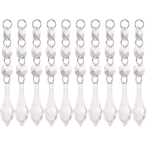 Perle acrylique transparente boule pendante décoration ornement accessoire (H) (1/3)