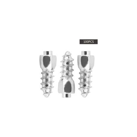 100 clous antidérapants de 12 mm pour pneus de voiture, SUV et quad, avec vis et pointes pour pneus neige. Accessoires auto. (1/5)
