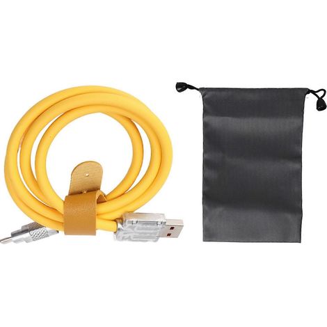 Câble USB C 66W charge rapide en silicone liquide renforcé, compatible téléphone, batterie externe et caméra, longueur 1,45 m, finition épaisse et flexible (1/5)