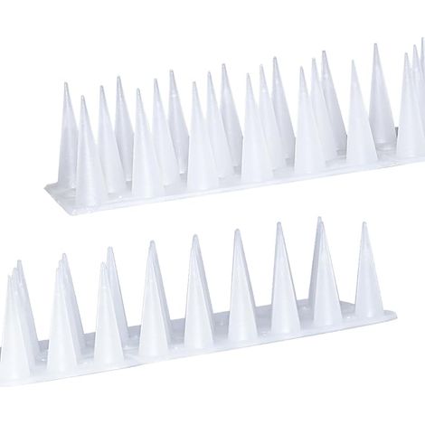 Pics Anti Pigeon Plastique (6,6m, 20 pcs, Transparent) - Kit avec 40 Vis & 40 Colliers de Serrage - pour Balcon, Gouttière & Rambarde - Contre Mouettes & Chats (1/5)