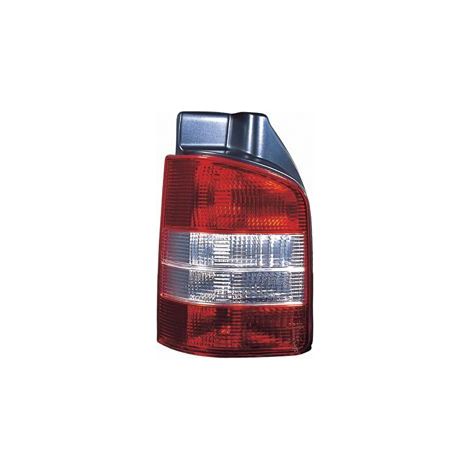 Feu arrière gauche rouge et blanc fond noir 2 portes Volkswagen Transporter T5 2003-2015