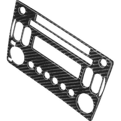 Kit garniture console radio CD en fibre de carbone pour Nissan 350Z 2006-2009, cadre panneau intérieur, couvre-clavier, accessoire auto, remplacement élégant, 1 pièce. (1/5)
