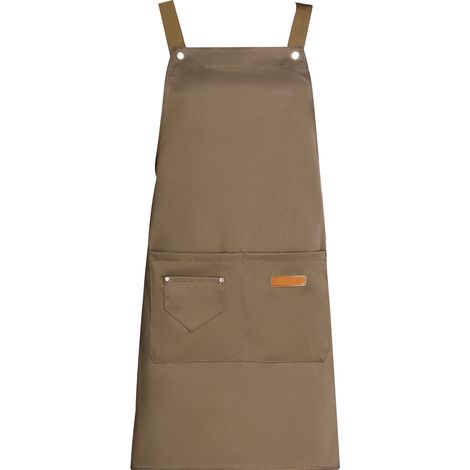 Tablier de cuisine imperméable et anti-huile en polyester, réglable et léger 75x65cm pour homme et femme (1/5)