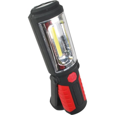 Lampe torche à piles 5 Leds 20 lm + 36 Leds 3W 80 à 100 lm - 2 modes d'éclairage-