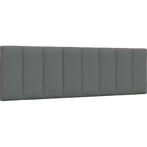 vidaXL Coussin de tête de lit Hanko gris foncé 160 cm tissu