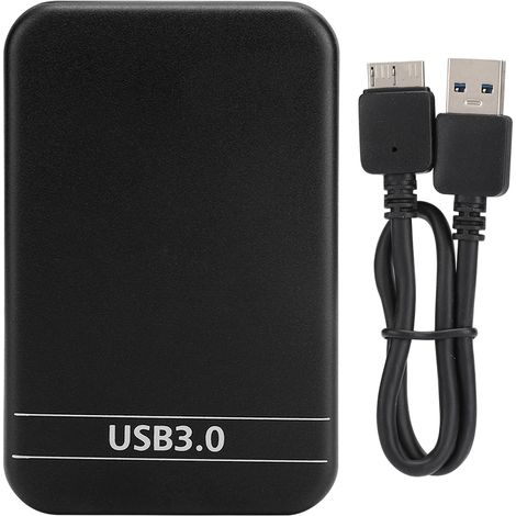 Boîtier Externe SSD Ultra Fin 2.5 Pouces USB 3.0 pour Disque Dur Portable - Noir (1/5)
