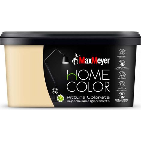 MaxMeyer Pittura Murale Superlavabile Crema 2,5L Finitura Opaca