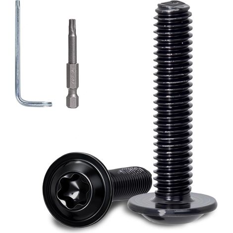 50 Pièces Vis Torx avec Collerette M4 x 14 mm Vis Tete Bombee Inox 304 Finition Noire Zinguée Boulons à Métaux avec Clé et Embout T20 pour PC Modélisme et Meubles (1/5)