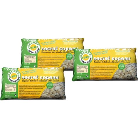 Paillis copeaux naturels 11kg Lot de 3 (1/2)