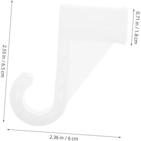 Lot de 10 supports de tringle en aluminium robuste pour penderie, crochets de tringle en plastique résistant pour économiser de l'espace pour le rangement et l'organisation des vêtements (1/5)