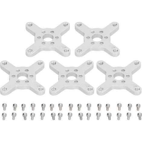 5 supports moteur en alliage d'aluminium avec vis, fixation hexagonale, protection des engrenages, lot de 5 pièces (1/5)