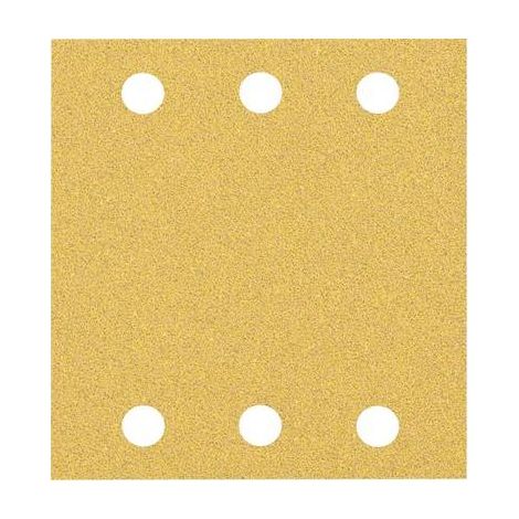 BOSCH ACCESSORIES 2608901668 PAPIER ABRASIF POUR PONCEUSE VIBRANTE GRAIN 60, 120, 180 (L X L) 107 MM X 115 MM 1 SET (1/10)