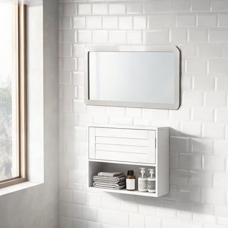 Meuble de salle de bain weiß en MDF 40 x 20 x 60 cm (1/5)