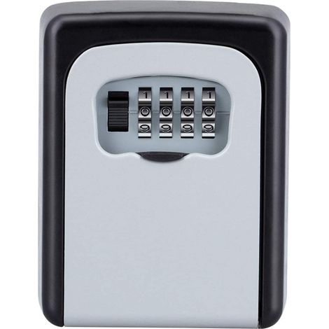 Coffre à Clés - Serrure à Combinaison 4 Chiffres - Étanche IP65 - Pour Extérieur Maison Airbnb - Noir - 1 Pièce (1/5)