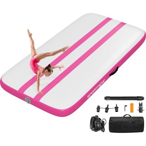 Beyamis Tapis de gymnastique gonflable 2,05m avec pompe électrique (1/5)
