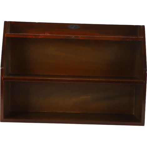 Étagère murale en bois massif, stable, minimaliste et peu encombrante, idéale pour ranger les tasses à thé. (1/5)