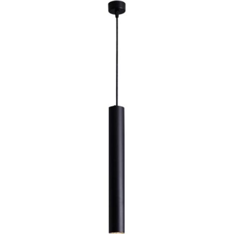 LED Lampe Suspension Nordique Long Tube Lampe Suspendue Minimaliste Créatif Plafonnier Art Moderne Décor Luminaire pour Salle à Manger Cuisine Ile lumière blanche et chaude 4000K(Noir-30cm) (1/4)