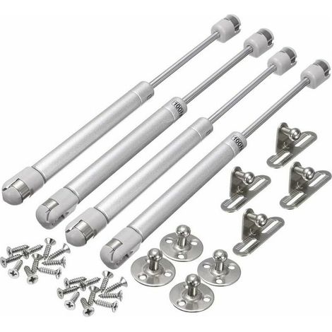 Vérin à Gaz 100N, 4 Pcs Amortisseurs Hydraulique pour Meubles, Levage de Porte et Armoire (1/5)