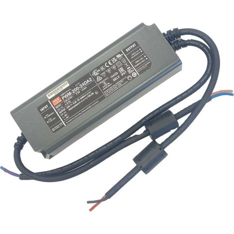 MW MEAN WELL PWM-200-24DA2 Alimentatore Led Dimmerabile DALI e DALI-2 200W 24V 8,3A IP67 Input 220V e 110V (1/3)